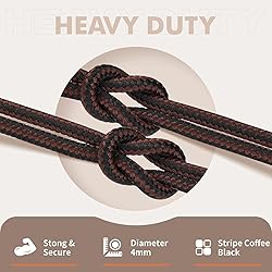 Stepace Round Shoelaces [2 Pairs] Heavy Duty Boot