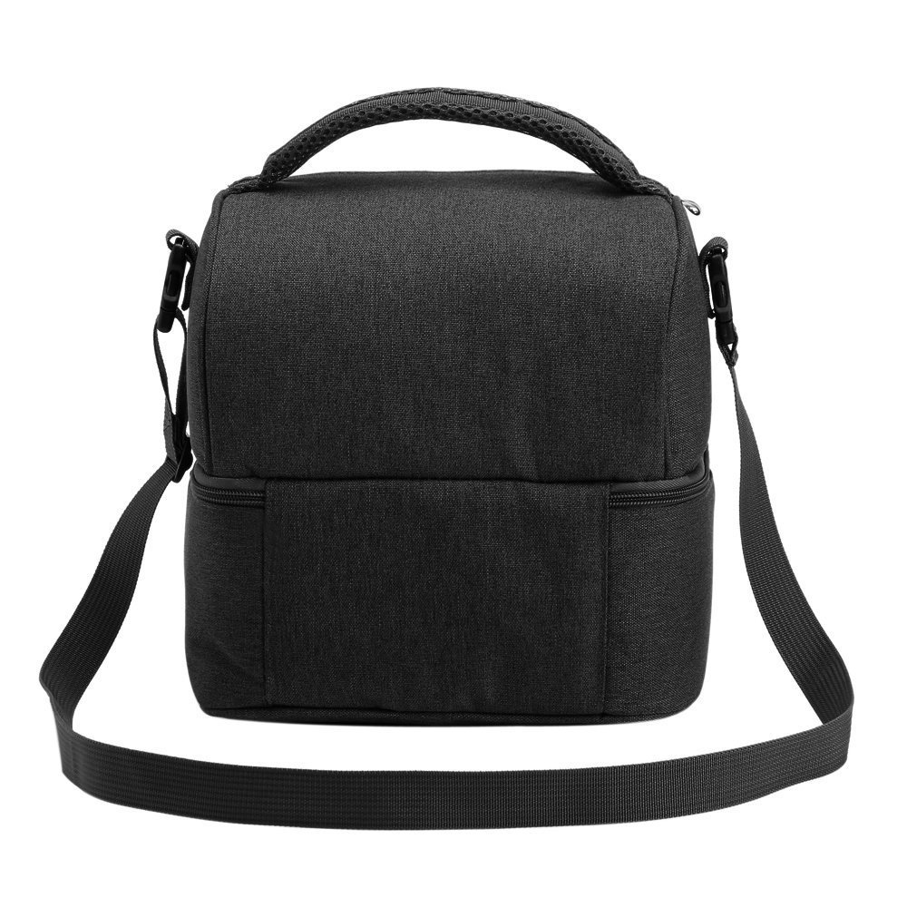 True Holiday Large Picnic Insulated Lunch Bag Box Waterproof Lunch Cooler Bag for Men Women Black