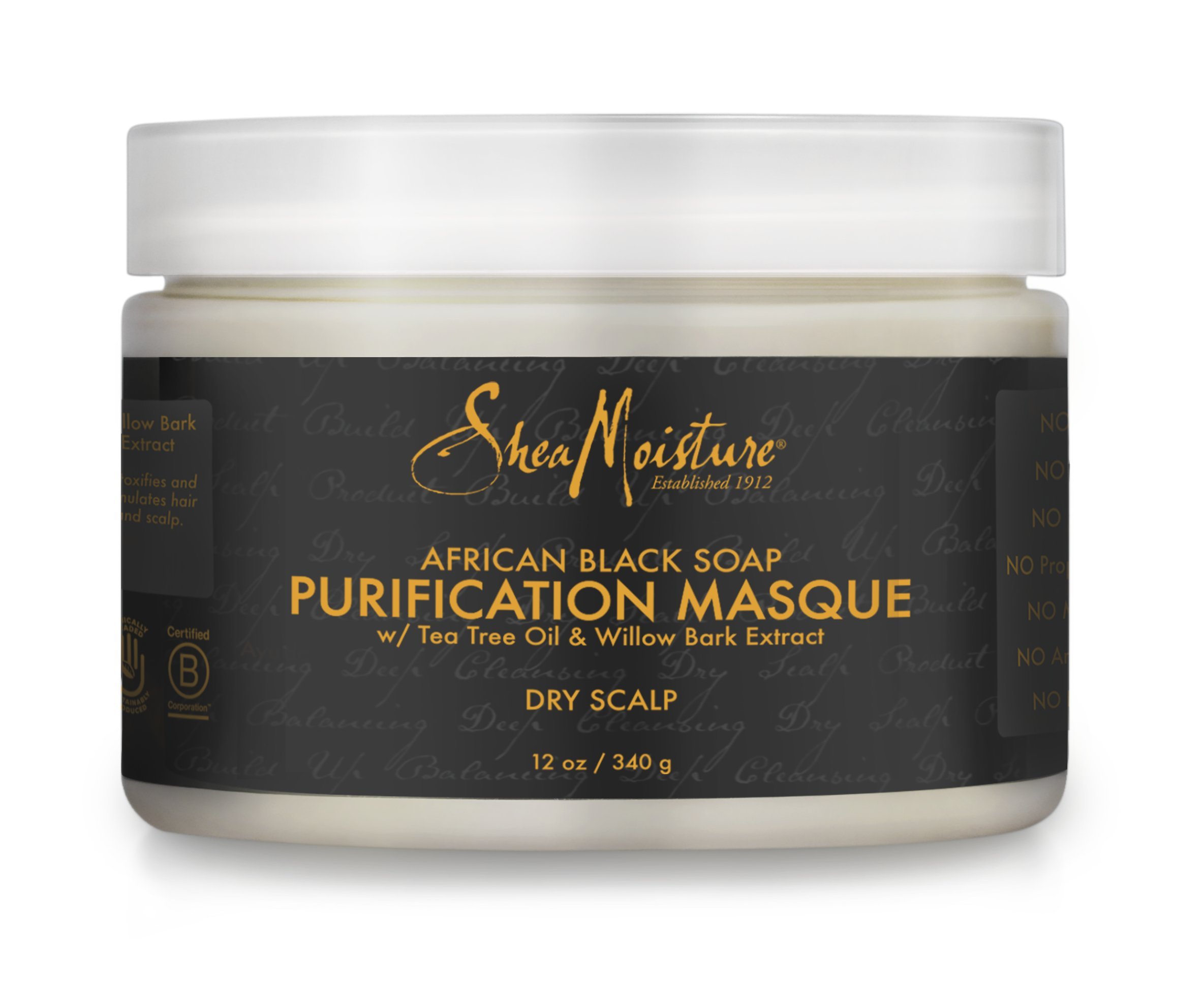 SHEA MOISTURE African Black Soap Purification Masque 12 fl oz / 354 ml
