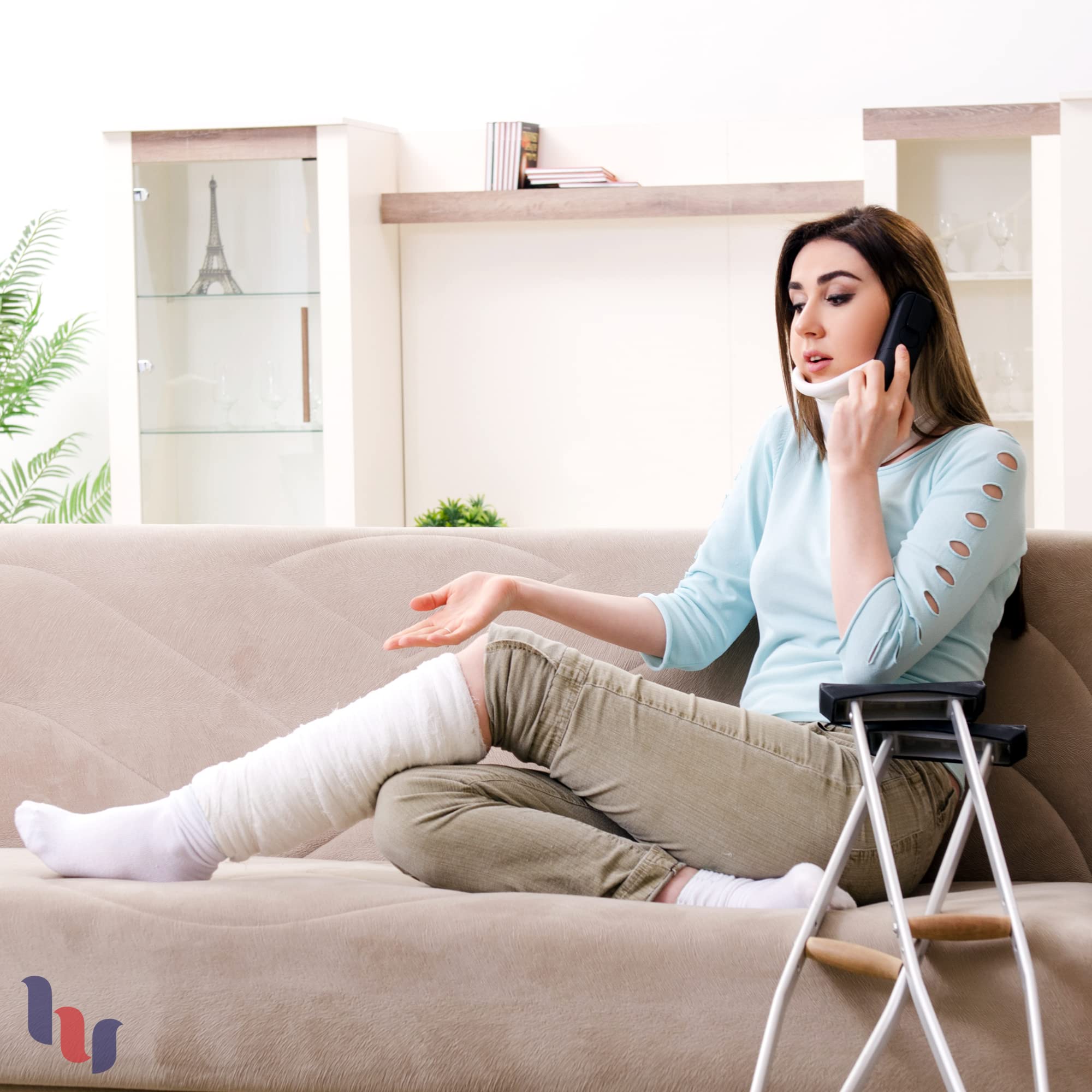 Hugh Ugoli Women's Cotton Diabetic Crew Socks, Wide, Thin, Loose Fit and Stretchy, Seamless Toe & Non-Binding Top, 4 Pairs