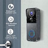 KAMEP 2K HD Wireless Video Doorbell WiFi PIR Motion Detection 2-Way Audio Night view 7