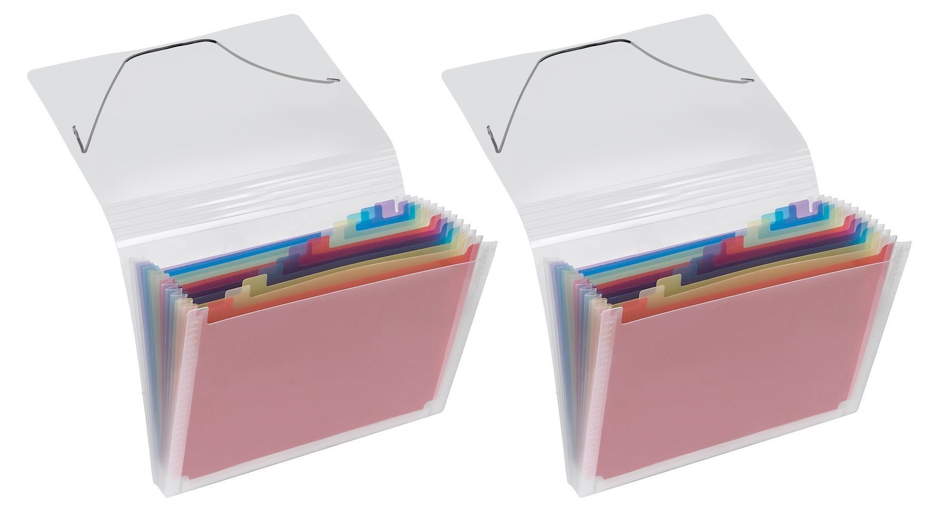Crystal Expander File A4 12 Compartments Coloured