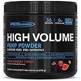 PEScience High Volume Stim-Free Pre Workout, Nitric Oxide Booster with L Citrulline & L Arginine Nitrate, Non-Stim Preworkout for Men and Women, 36 Scoops, Melon Berry Twist