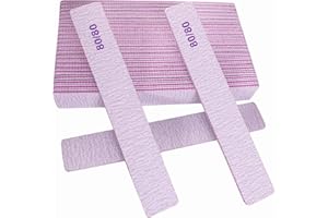 GIGAGROUND 80/80 Grit Nail Files (25 Pcs), Coarse Emery Boards for Acrylic Nails and Gel Nails, Nail File Double Sided 80 Grits Emory Professional Nail Filers Pack