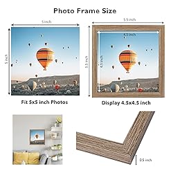 JCJMY 5x5 Picture Frame for Wall Hanging or