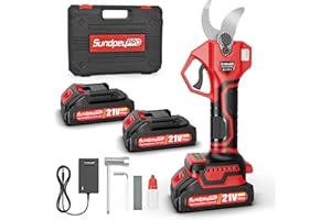 SundpeyPRO Electric Pruning Shears 21V - Max 1.77"(45mm) Cutting Diameter Cordless Pruning Shears Garden Tool with LCD Display & 2 x 2000mAh Battery & Brushless Motor For Orchard Tree Branch Trimming