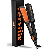 Terviiix Flat Iron Hair Straightener, 2 Inch, Faster Styling | Ceramic Tourmaline, 30s Fast Heat, 300-450&deg;F Adjustable, Auto Shut Off, Dual Voltage
