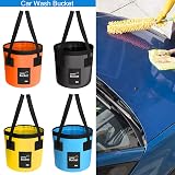 FALEIZHI 12L 20L Folding Water Bucket Portable Collapsible Camping Yellow view 5