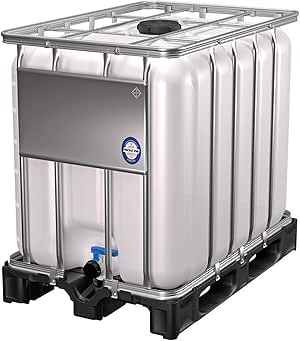 Werit Contenedor IBC de 600 l, depósito de Agua, Paleta de plástico