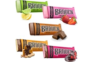 Braven Bar Variety Pack Energy Bars (1.59 oz, Pack of 10) – Energy Chews with 5g Protein – On-the-Go Fuel for Hiking, Sports, and Endurance Activities – Gluten Free Snacks for Lasting Fuel