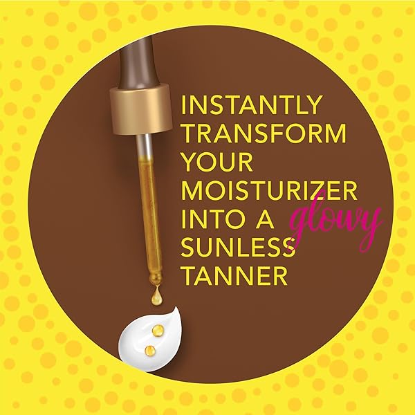 JERGENS NATURAL GLOW INSTANT SUN DROPS, SUNLESS TANNING FOR FACE AND BODY, INSTANT SUN BRONZING DROPS, OIL FREE, 1 FL OZ