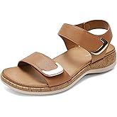 Littleplum Womens Sandals Arch Support Adjustable Comfy Flat Sandals for Women Summer Walking Shoes for Beach,Travel