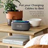 i-box Dawn Alarm Clock with Wireless Qi Charger Bluetooth Speaker FM Radio view 3