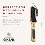 Kent Brushes PF20 Midi Detangling Fat Pin Narrow Brush Beech Wood Natural view 2