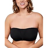 HSIA Strapless Bra for Big Bust Women, Plus Size Full Coverage Bandeau Fiery Bra Anti-Slip Underwire Support for Large Breast