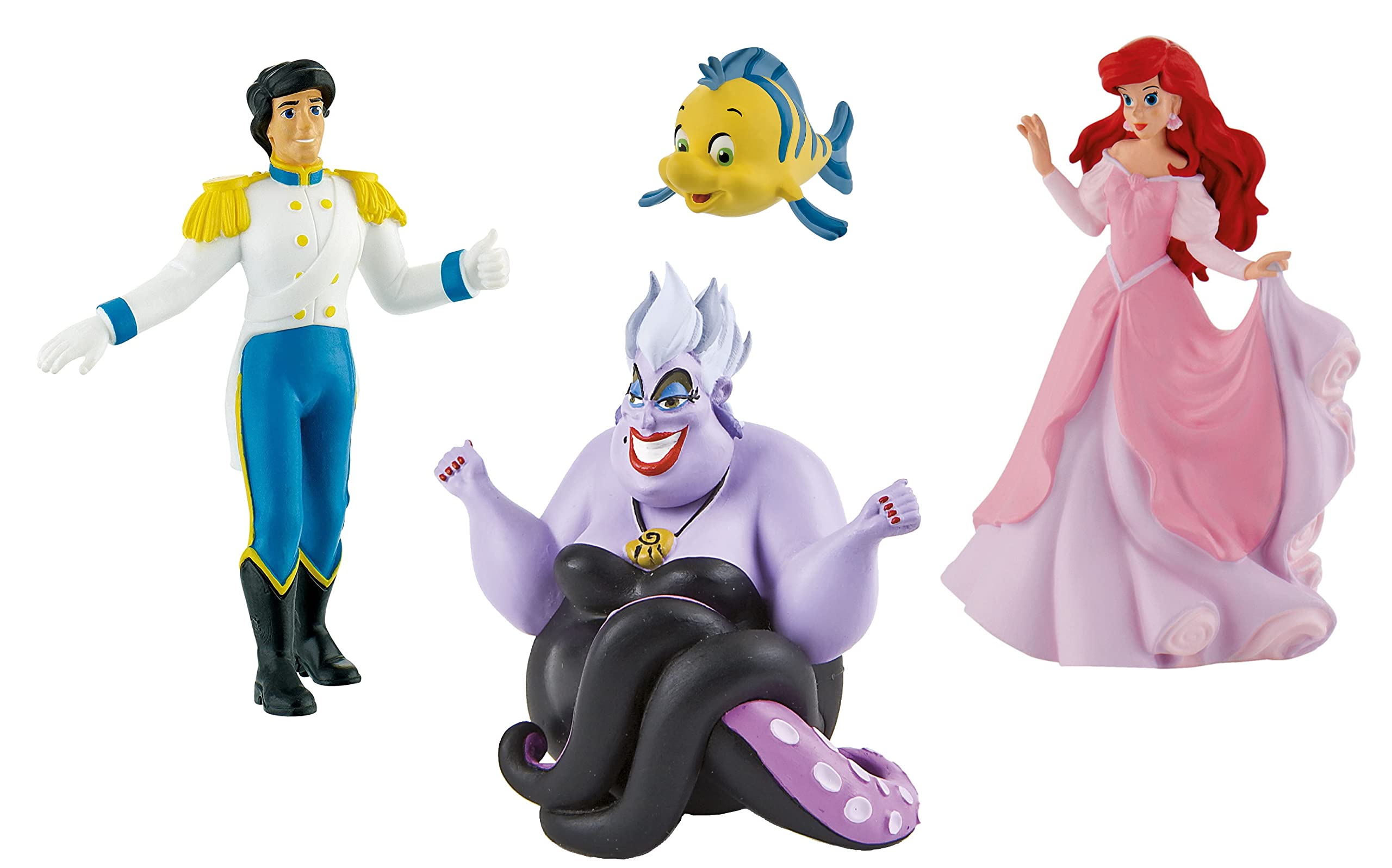 Bullyland Ariel Set with Eric, Fabius, Ursula - Disney Modern PVC Figurines