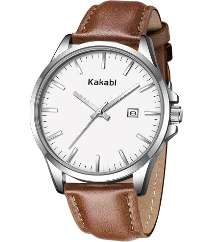 Minimalist Analog Date Watch with Leather Strap, Unisex Fashion Leather Thin Mens Watches With Date A Alps Mens Watches  main image 2