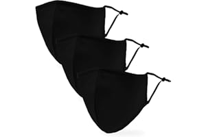 Weddingstar 3 Pack Washable Cloth Face Mask Reusable and Adjustable with Filter Pocket