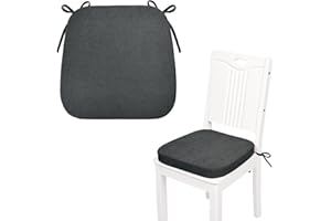 HAVARGO Chair Cushions for Dining Chairs with Supportive Foam, 16.5"X16.2"X2" Thick Kitchen Chair Pads Indoor Seat Cushions for Dining Chairs, Dining Room Chair Cushions Set of 1 Dark Grey