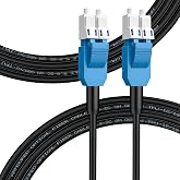FLYPROFiber- Outdoor Single Mode LC to LC Fiber Patch Cable 30M/98ft | Armored, OD-5mm, OS2 9/125&mu;m SMF, Duplex, for 10G/40G/100G, Industrial TPU Uniboot, Direct Burial