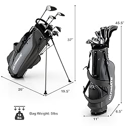 Tangkula 9/10 Pieces Men's Complete Golf Clubs Set