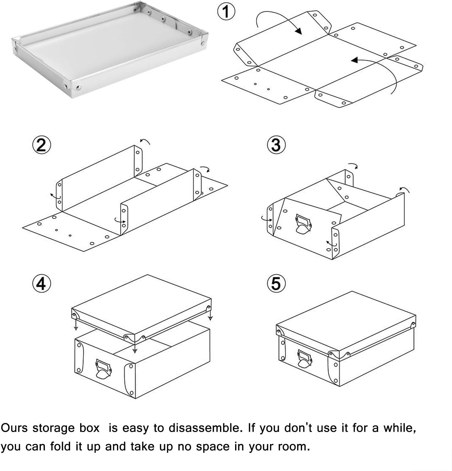 SEEKIND Office Storage Boxes with Lid, Water-Proof Storage Bins for Toys,Shoes,Clothes,Office.(White): Office Products