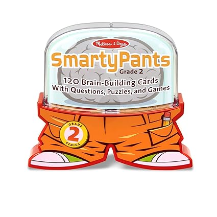 Melissa & Doug Smarty Pants, Grade 2: 120 Brain-Building Cards with Questions, Puzzles, and Games