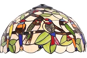 Large Tiffany Lamp Shade Replacement Only 16Inch Stained Glass Lampshade Fit For Table Lamps FLoor Lamp Ceiling Fixture Penda