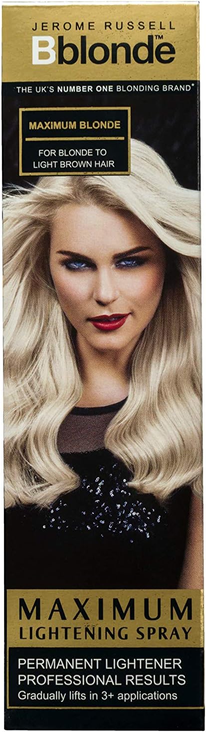 Jerome Russell Bblonde Lightening Spray, Permanent Lightener, Permanent Blonde Bleach Hair Dye, Professional Results