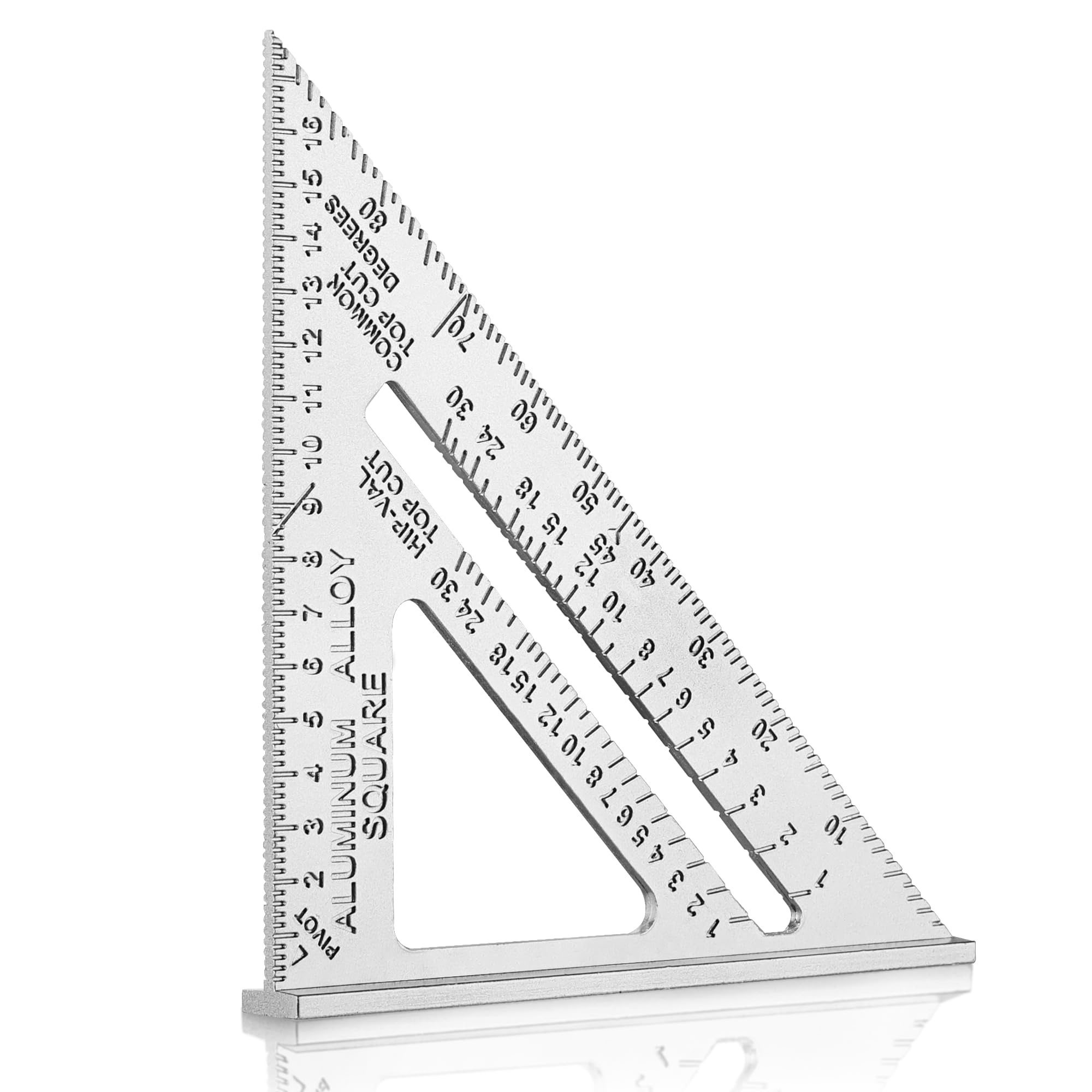 WORKPRO 180 mm Aluminum Speed Square,Combination Square, Measuring Tool for Engineer Carpenter, Rafter Angle Square Aluminium, Alloy Precision Layout Measuring Tool for Carpenters, Engineers