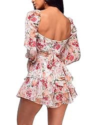 LYANER Women's Floral Print Off Shoulder Long