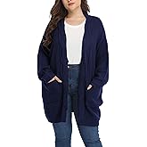 Shiaili Classic Plus Size Sweaters for Women Oversized Long Cardigans