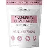 Raspberry Lemonade Electrolytes – 30‑Serving Hydration Drink Mix with Coconut Water, Essential Minerals & Real Fruit Flavors – Sweetened with Monk Fruit & Stevia – No Artificial Ingredients