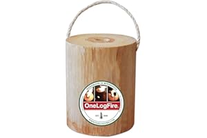 One Log Fire, Original – Single Log Campfire, 100% Natural Red Pine, Easy Light – 2 Hour Burn Time