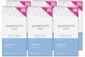 Summer's Eve Douche, Extra Cleansing Vinegar & Water, Vaginal Douche for Women, 4 Units, 4.5 Oz Each, 6 Pack