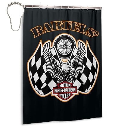 Dgagd Harley Davidson Breathable Shower Curtain 7 12 C Type Stainless Steel Holes It Is Durable Opacity Protects Privacy 72 X72 Amazon In Home Kitchen