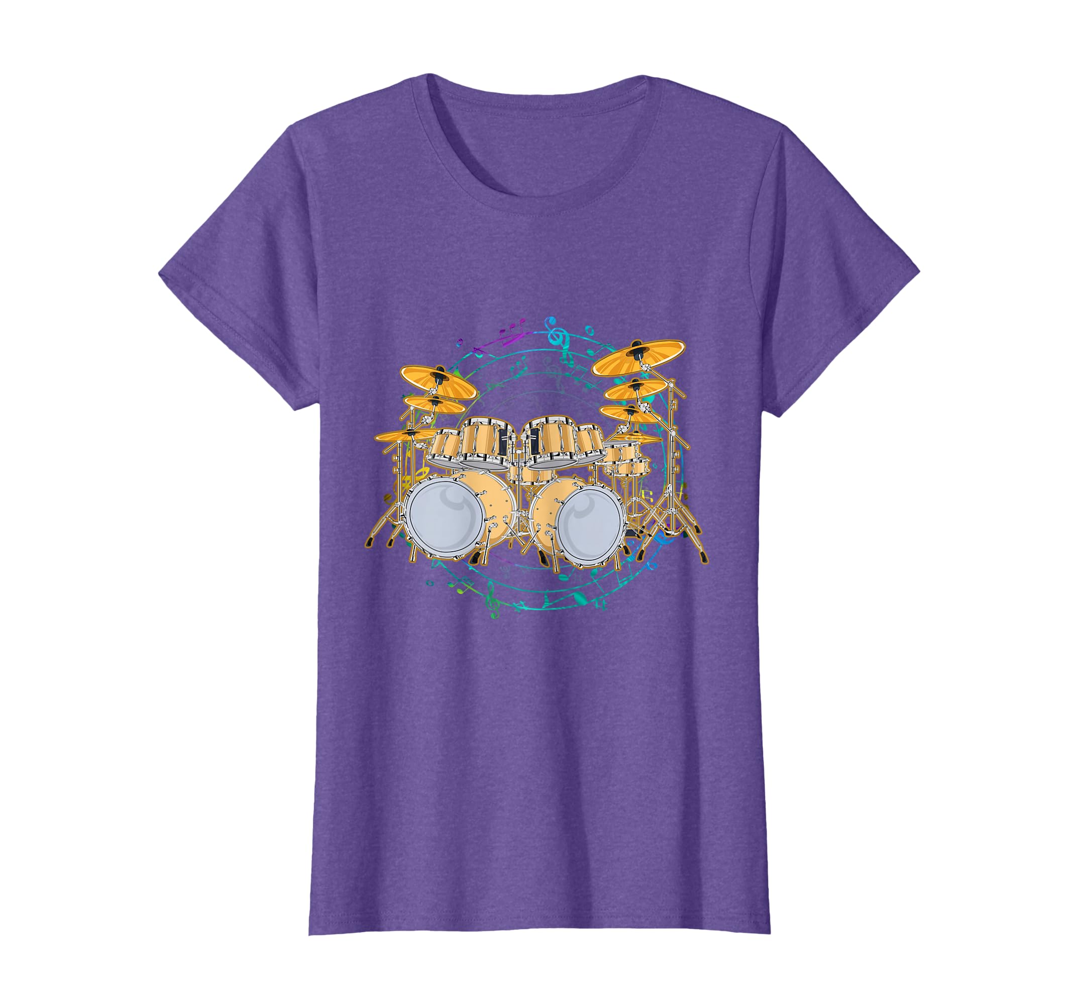 Drum Set Music Notes Percussion Drummer Musician Drums T-Shirt