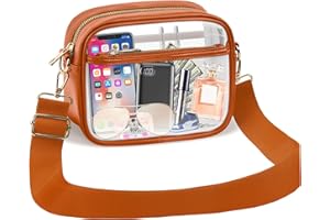 KETIEE Clear Crossbody Bag, Stadium Approved Clear Purse Bag for Concerts Sports Events Festivals