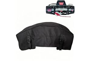 BLIRITEL Winch Cover, Heavy Duty UV-resistant Winch Protective Cover, Weather Resistant Dustproof Cover for Electric Winches up to 12000 Lbs, Winch Accessories Indoor/Outdoor Use