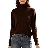 SANGTREE Women's Turtleneck Sweater Long Sleeve Casual Fall Winter Knit Pullover Sweater Top
