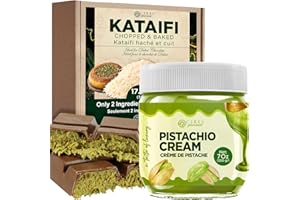 Premium Kataifi Shredded Fillo Dough & Pistachio Cream Spread Bundle for Viral Dubai Chocolate – Authentic Turkish Raw Choppe