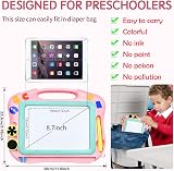 AiTuiTui Magnetic Drawing Board for Toddlers 4 Color Zones Travel Size Stamps view 6