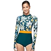 AXESEA Womens Rash Guard UPF 50+ Long Sleeve Swim Shirt One Piece Bathing Suit Swimsuit