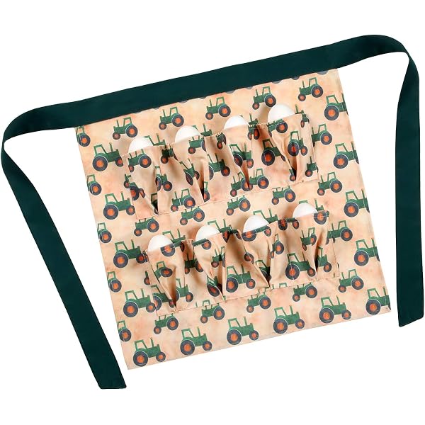 Tablier De Poche à Œufs - 12 Poches Pour Collecte Œufs De Poule | Polyester Lavable