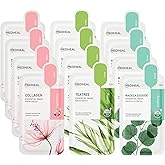 Mediheal Sheet Mask Essential HERO 12 Pack (Collagen, Tea Tree, Madecassoside) | Korean Skincare Facial Sheet Mask Combo, Moisturizing, Soothing and for Blemishes