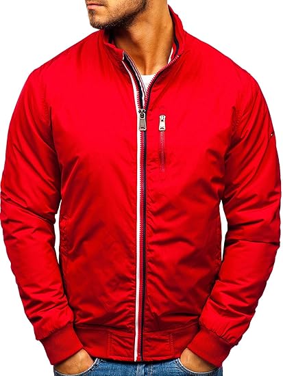 BOLF Herren Steppjacke Übergangsjacke elegant Jacke Stehkragen Kapuze 4D4