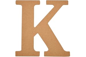 Plaid Unfinished Wood Letter, 8" Wooden Surface Perfect for DIY Arts and Crafts Projects, 63590