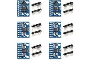 hiBCTR 6 Pieces GY-521 MPU-6050 MPU6050 3 Axis Accelerometer Gyroscope Module 6 DOF 6-axis Accelerometer Gyroscope Sensor Module 16 Bit AD Converter Data Output IIC I2C for Arduino