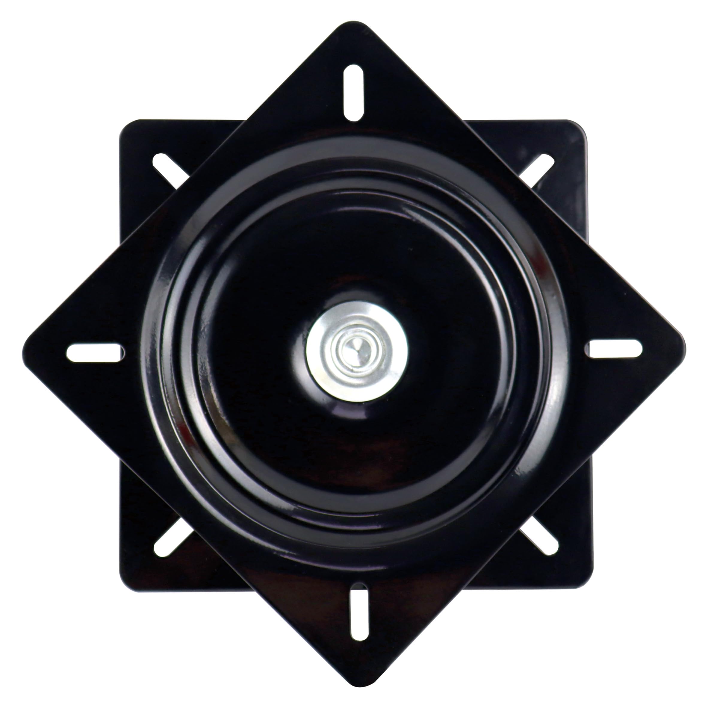 Doandgo Lazy Susans Turntable Bearings Swivel Zinc Plate, Black Square Lazy Susan Hardware, Heavy Duty Lazy Susan Replacement Parts, 500LB Capacity Load(Black) (20cm/8inch)