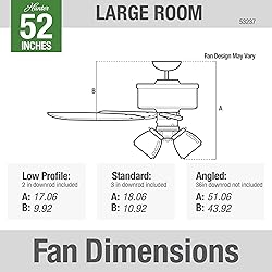 Hunter Fan Company Hunter Indoor Ceiling Fan, with